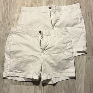 J Crew Pure White 5” Inseam Shorts